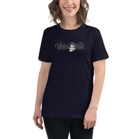 VelvisCali Grey + White Stipple Logo Women's Tee