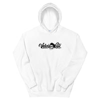 VelvisCali Black + White Stipple Logo Pullover Hoodie