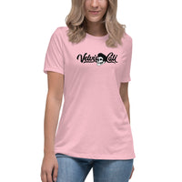 VelvisCali Black + White Stipple Logo Women's Tee