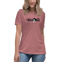 VelvisCali Black + White Stipple Logo Women's Tee