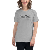 VelvisCali Grey + White Stipple Logo Women's Tee