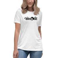 VelvisCali Black + White Stipple Logo Women's Tee