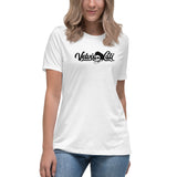 VelvisCali Black + White Stipple Logo Women's Tee