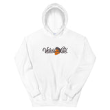 VelvisCali Grey + Orange Stipple Logo Pullover Hoodie