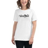 VelvisCali Grey + White Stipple Logo Women's Tee