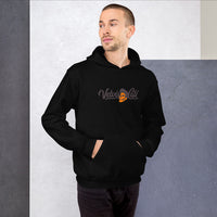 VelvisCali Grey + Orange Logo Pullover Hoodie