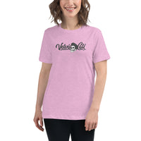 VelvisCali Grey + White Stipple Logo Women's Tee