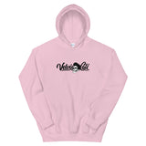 VelvisCali Black + White Stipple Logo Pullover Hoodie