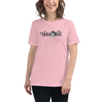 VelvisCali Grey + White Stipple Logo Women's Tee