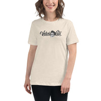 VelvisCali Grey + White Stipple Logo Women's Tee