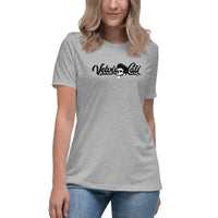 VelvisCali Black + White Stipple Logo Women's Tee