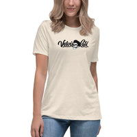 VelvisCali Black + White Stipple Logo Women's Tee